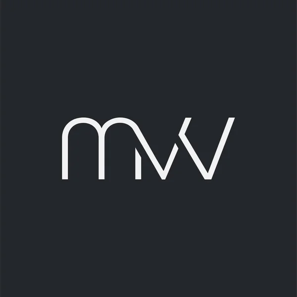 Logo Conjunto Mvv Para Tarjeta Visita Plantilla Vector — Vector de stock