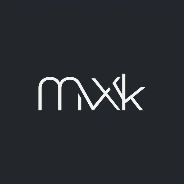 Giunto Logo Mxk Modello Biglietto Visita Vettore — Vettoriale Stock