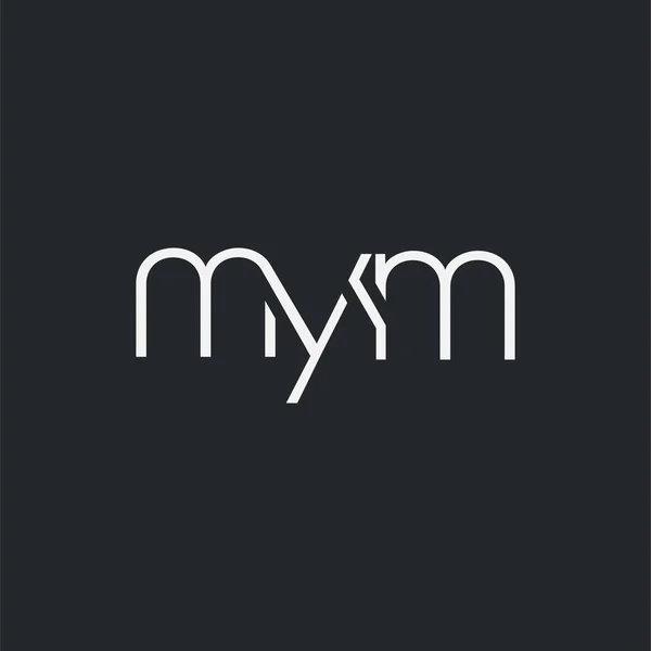 Logo Conjunto Mym Para Tarjeta Visita Plantilla Vector — Vector de stock