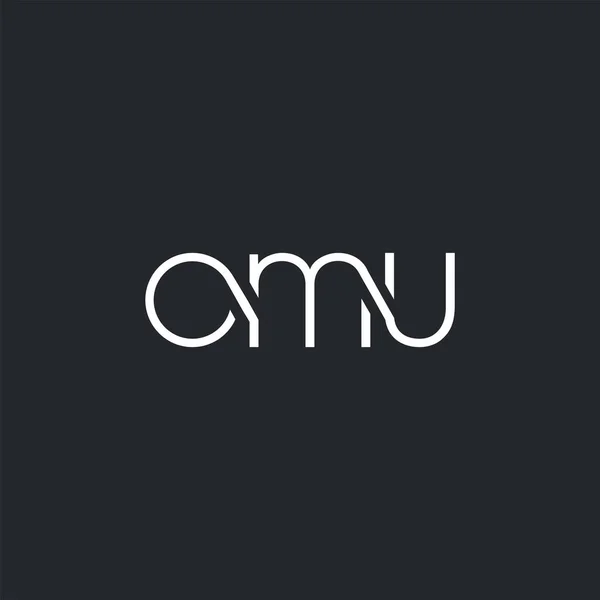 Logotipo Omu Conjunto Para Modelo Cartão Visita Vetor — Vetor de Stock