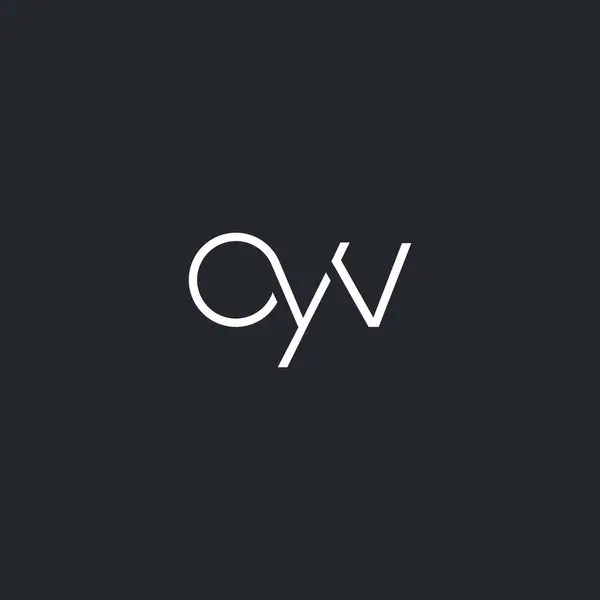 Logotipo Conjunto Oyv Para Modelo Cartão Visita Vetor —  Vetores de Stock