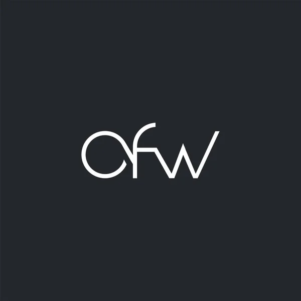 Articulação Logotipo Ofw Para Modelo Cartão Visita Vetor —  Vetores de Stock
