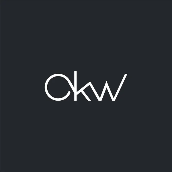 Logo Gemensamma Okw För Visitkort Mall Vektor — Stock vektor