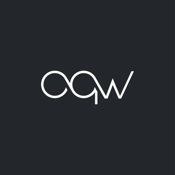 Logo Společné Oqw Pro Šablonu Vizitky Vektor — Stockový vektor