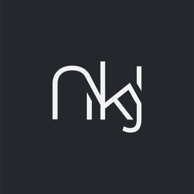 Kartvizit Şablonu için logo ortak nkj, Vektör