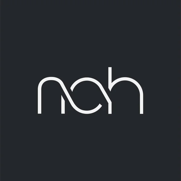 Giunto Logo Nch Modello Biglietto Visita Vettore — Vettoriale Stock