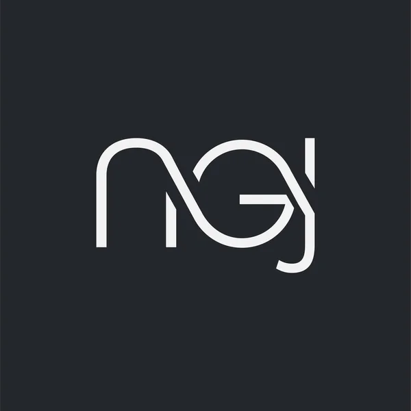 Logo Joint Ngj Pour Modèle Carte Visite Vecteur — Image vectorielle