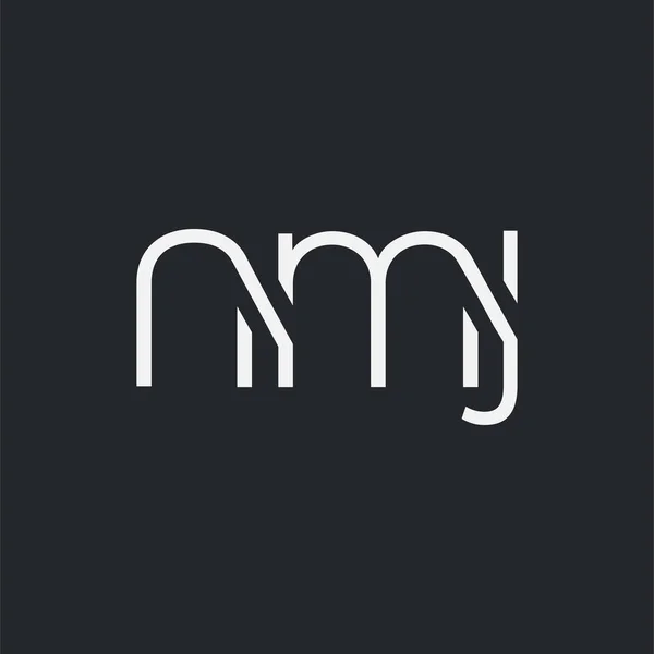 Logo Conjunto Nmj Para Tarjeta Visita Plantilla Vector — Vector de stock