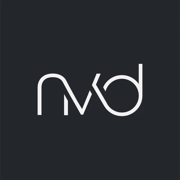 Logo Conjunto Nvd Para Tarjeta Visita Plantilla Vector — Vector de stock