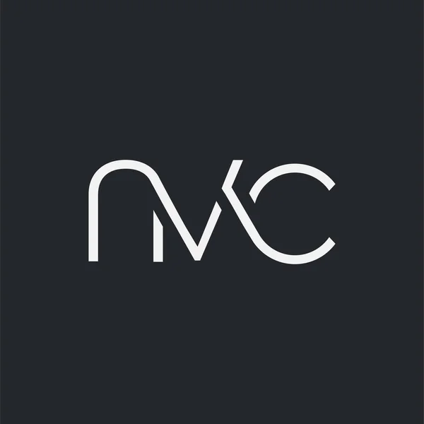 Logotipo Conjunto Nvc Para Tarjeta Visita Plantilla Vector — Vector de stock