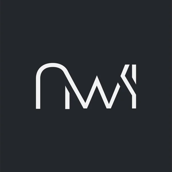 用于名片模板的徽标接头 Nwi — 图库矢量图片