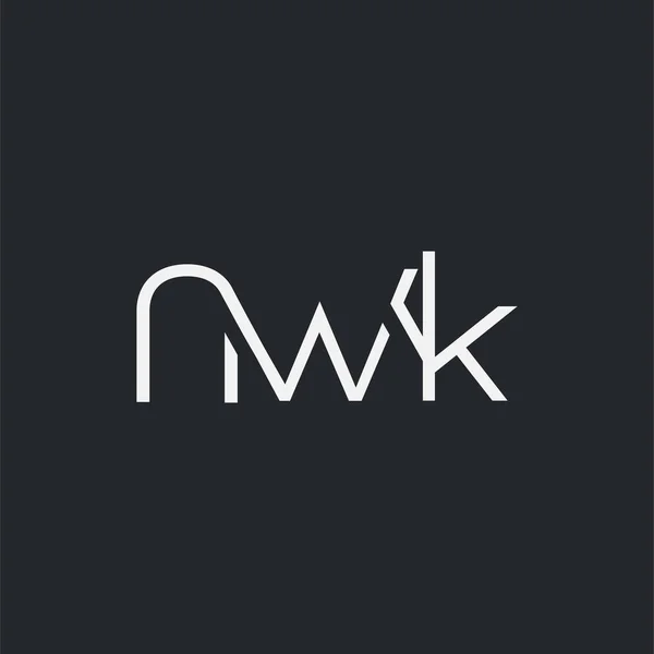 Giunto Logo Nwk Modello Biglietto Visita Vettore — Vettoriale Stock