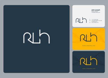 Kartvizit Şablonu için logo eklemi rlh, Vektör