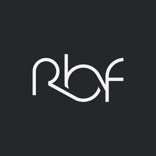 Спільний Логотип Rbf Шаблону Візитки Вектор — стоковий вектор