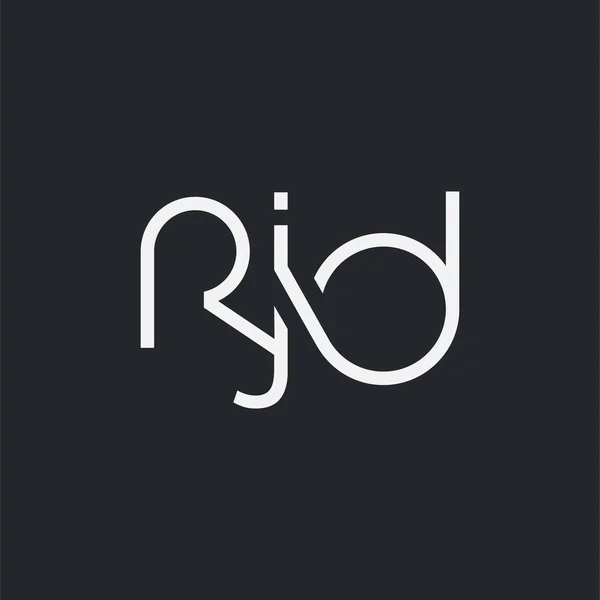 Logo Joint Rjd Voor Visitekaartje Template Vector — Stockvector