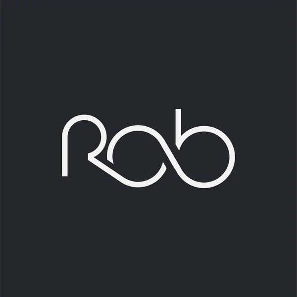 Logo Rob Conjunta Para Business Card Template Vector — Vetor de Stock