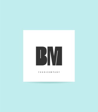 logo vektör kartvizit şablonu için Bm ortak