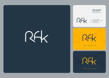 Kartvizit Şablonu için logo ortak rfk, Vektör