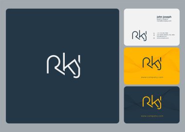 Kartvizit Şablonu için logo ortak rkj, Vektör
