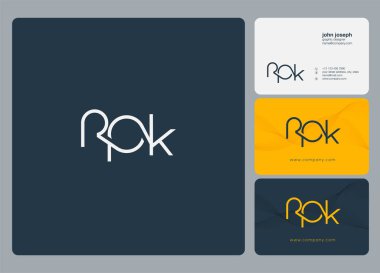 Kartvizit Şablonu için logo ortak rpk, Vektör