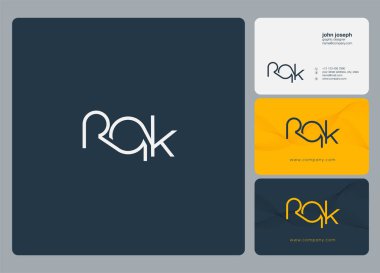 Kartvizit Şablonu için logo ortak rqk, Vektör