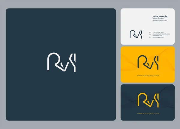 Logo Joint Rvi Pour Modèle Carte Visite Vecteur — Image vectorielle
