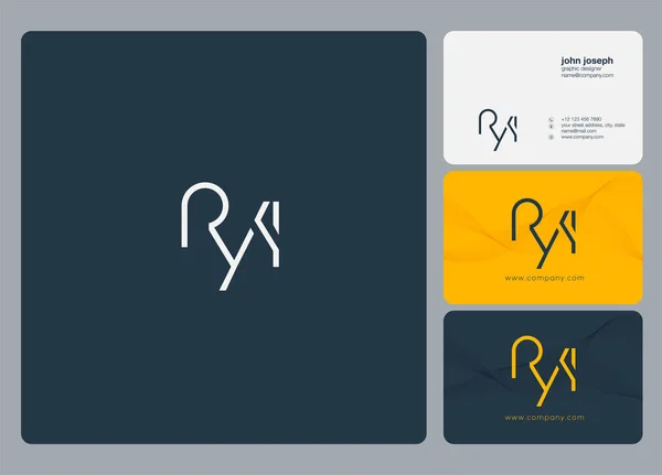 Logo Joint Ryi Pour Modèle Carte Visite Vecteur — Image vectorielle