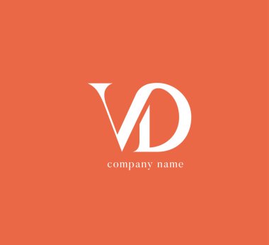 Vd Harf Logo, Kartvizit Şablonu, Vektör