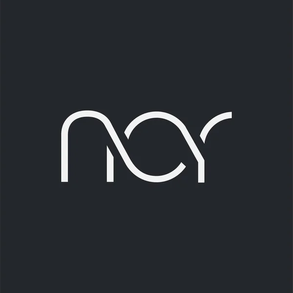Logo Conjunto Ncr Para Plantilla Tarjeta Visita Vector — Vector de stock