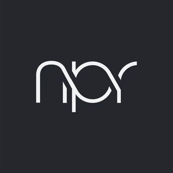 Логотип Npr Шаблона Визитной Карточки Вектор — стоковый вектор