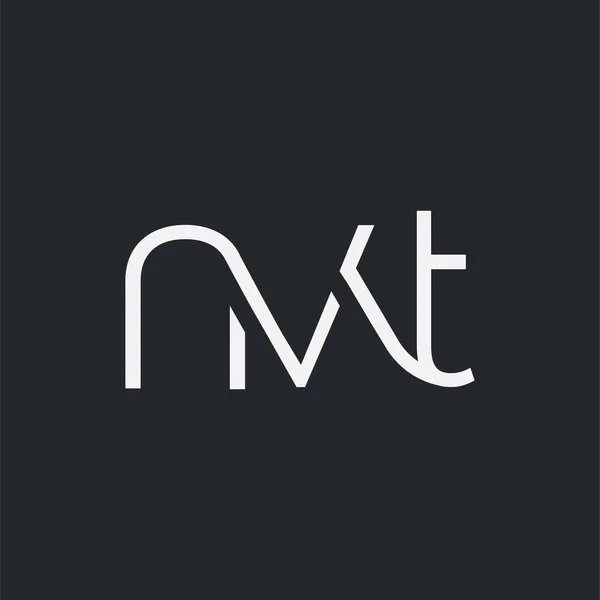 Logo Conjunto Nvt Para Tarjeta Visita Plantilla Vector — Vector de stock