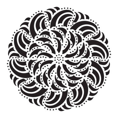 soyut mandala deseni, vektör illüstrasyonu