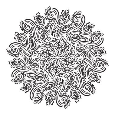 soyut mandala deseni, vektör illüstrasyonu