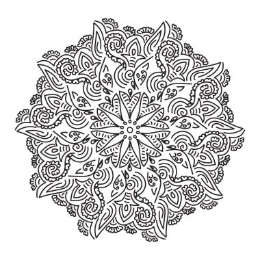 soyut mandala deseni, vektör illüstrasyonu