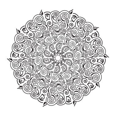 soyut mandala deseni, vektör illüstrasyonu