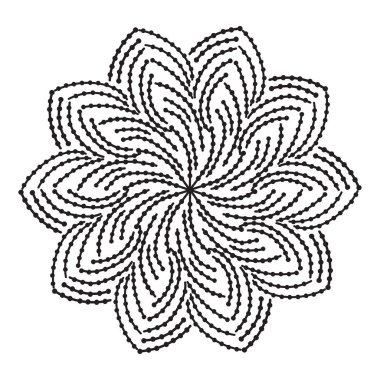 soyut mandala deseni, vektör illüstrasyonu
