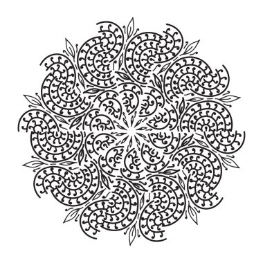 soyut mandala deseni, vektör illüstrasyonu