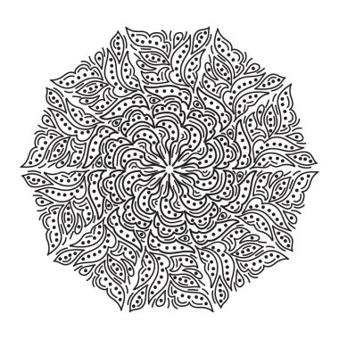 soyut mandala deseni, vektör illüstrasyonu