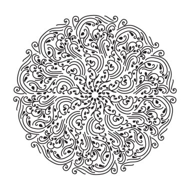 soyut mandala deseni, vektör illüstrasyonu