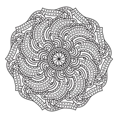 soyut mandala deseni, vektör illüstrasyonu