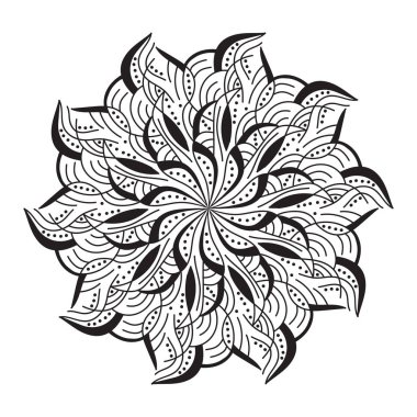 soyut mandala deseni, vektör illüstrasyonu