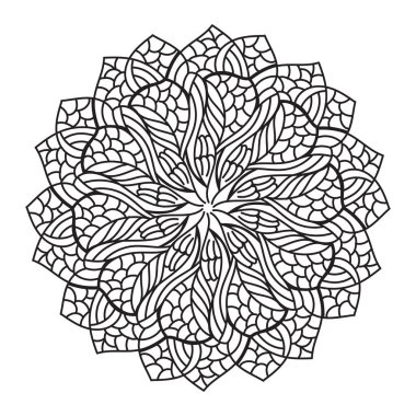 soyut mandala deseni, vektör illüstrasyonu
