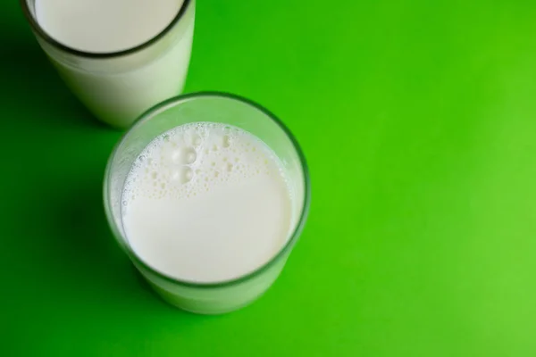 Süt Bardağının Üst Görüntüsü — Stok fotoğraf