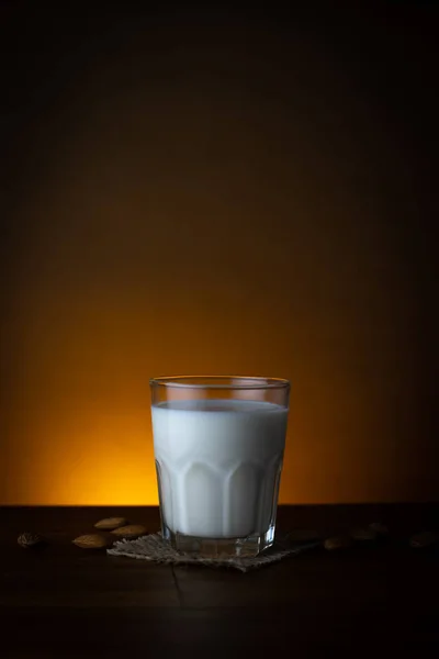 Glass Milk Table — Stock Photo, Image
