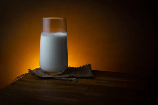 Glass Milk Table — Stock Photo, Image