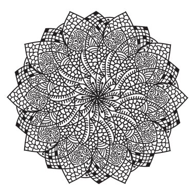 soyut mandala deseni, vektör illüstrasyonu
