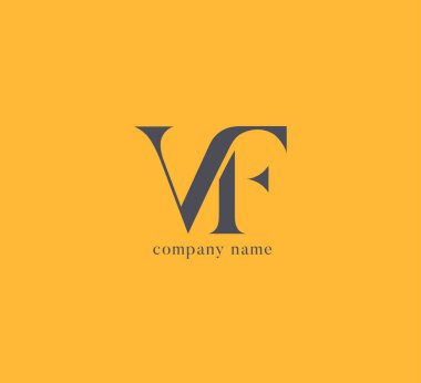 Logo vektör kartvizit şablonu için vf ortak