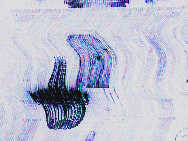 Blanc Bruit Glitch Vidéo Erreur Dommages Texture — Photo