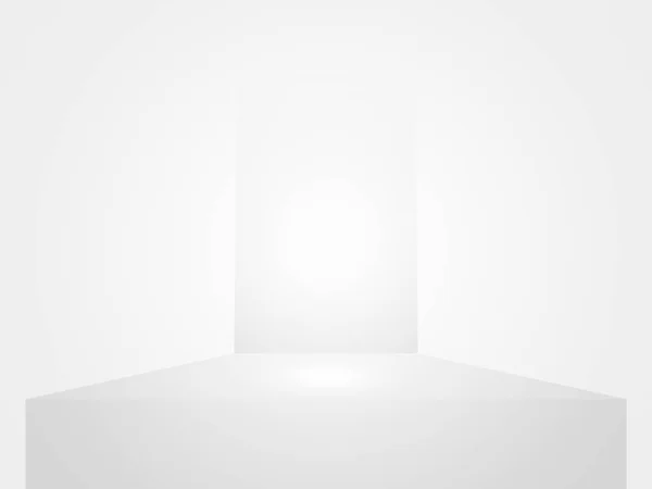 白の光を白い背景の 3 d の部屋 — ストック写真