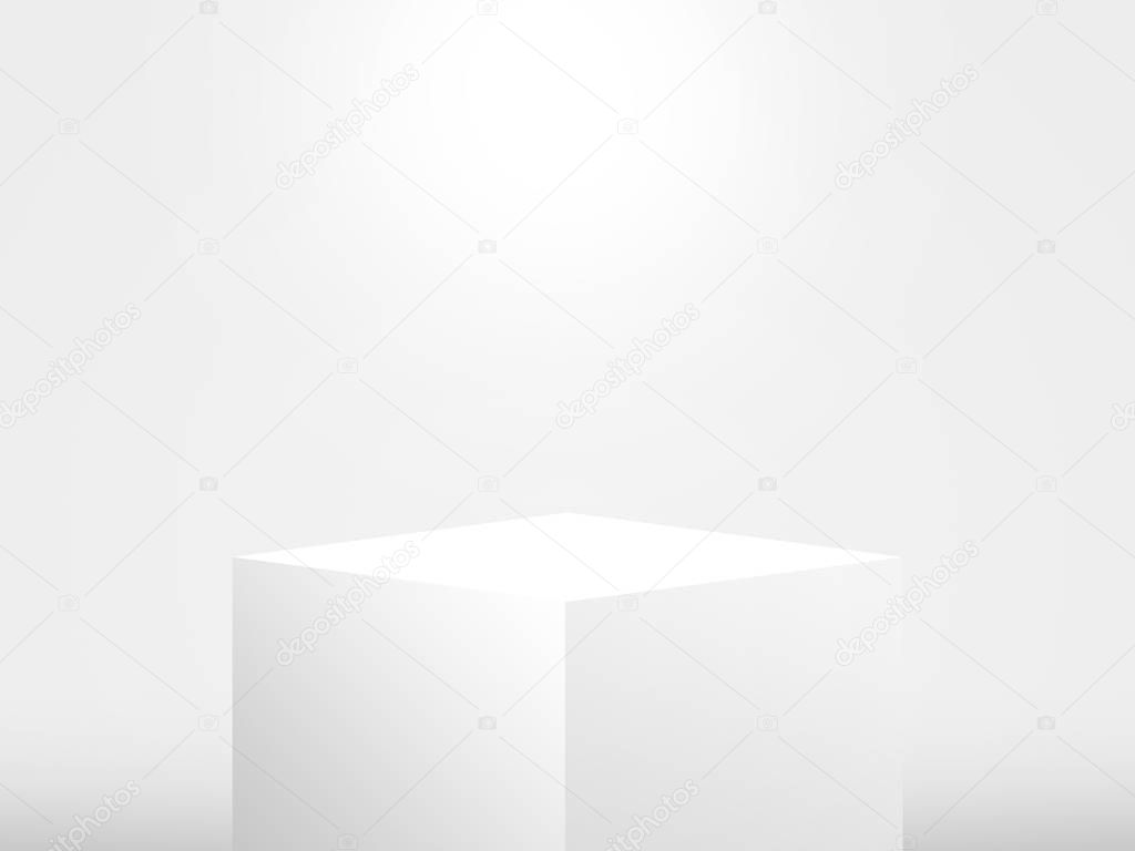 White light on the stage in White room for Background